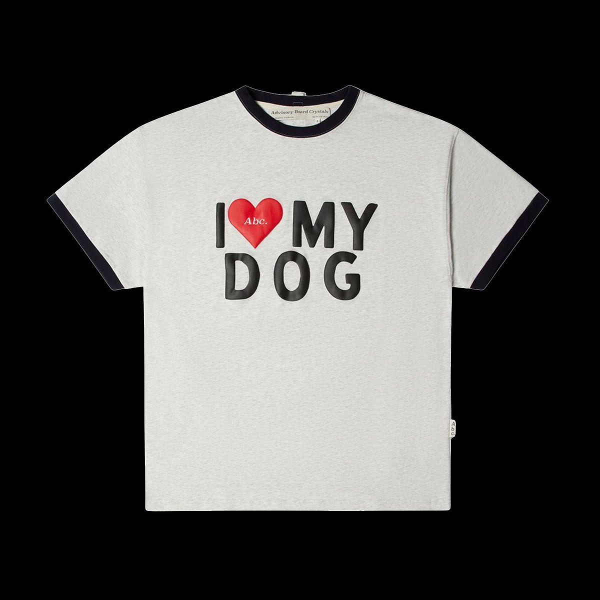 Advisory Board Crystals I Love My Dog Ring T-Shirt (Grey/Black)