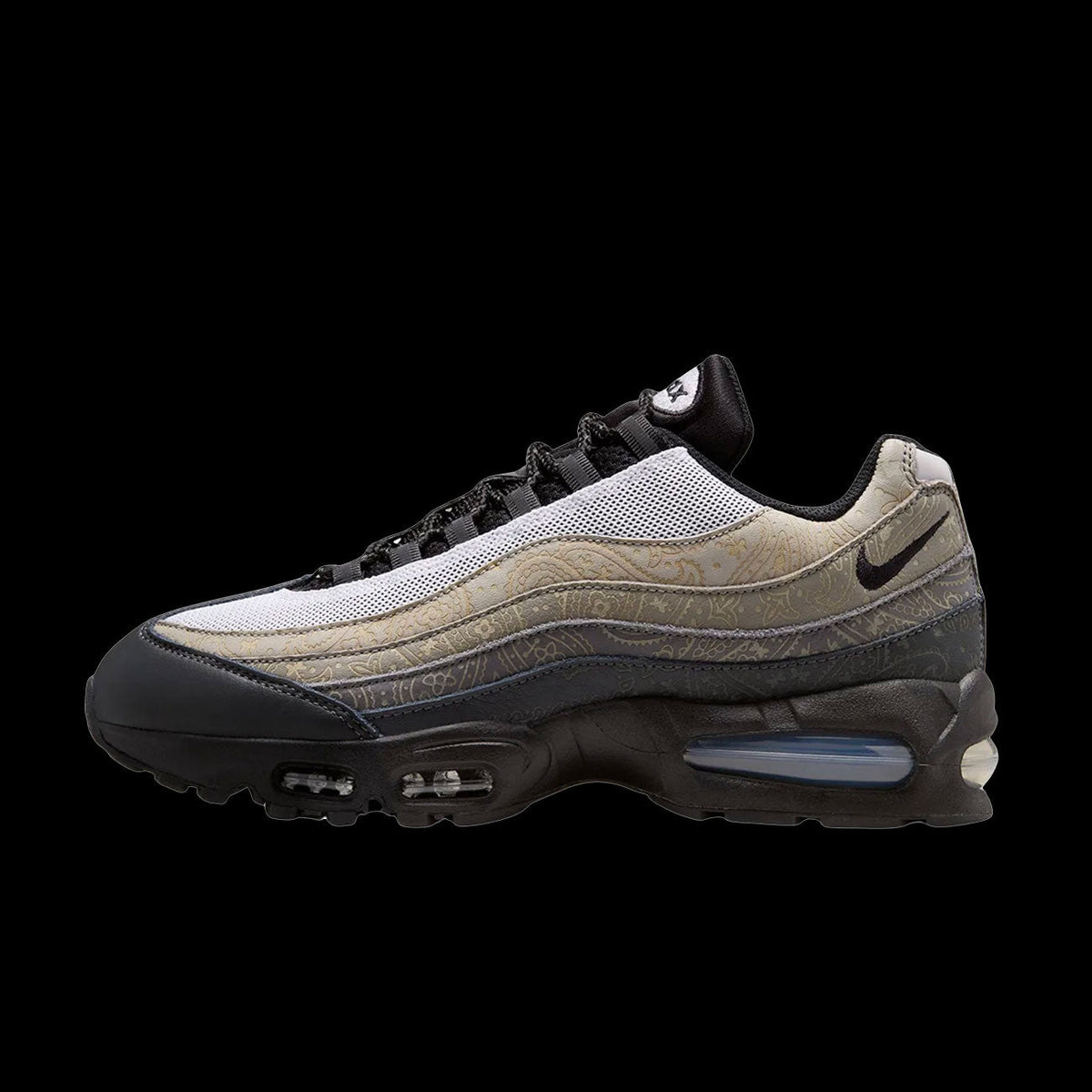 Nike Air Max 95 Big Bubble Leather (White/Black-Lt Graphite-Light Charcoal)