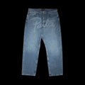 Patta Laser Print Whisker Denim Jeans (Light Blue Denim)