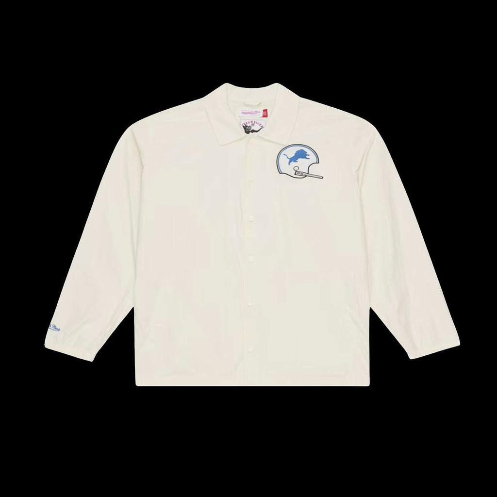 Mitchell & Ness NFL Retro Roots Coaches Jacket Detroit Lions (Cream)