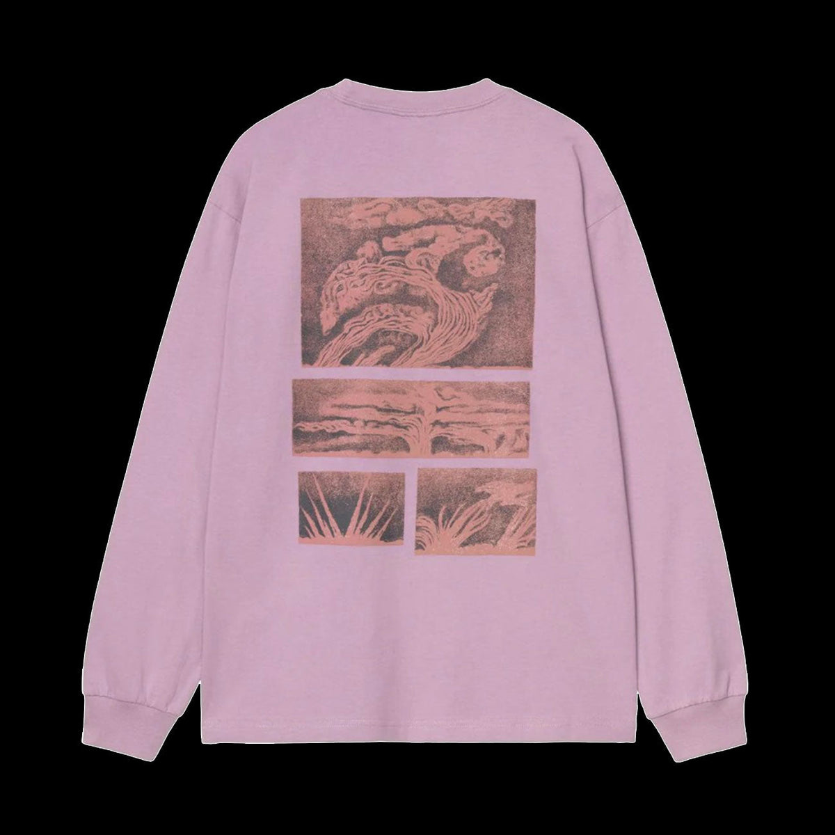 Carhartt WIp Emerge T-Shirt Long Sleeve (Gentle Purple Stone Washed)