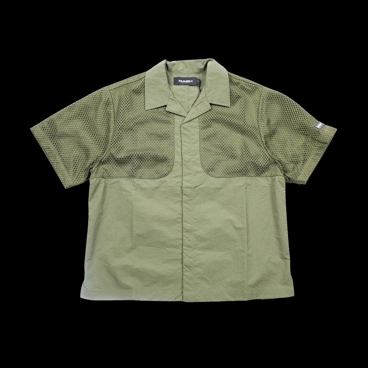 Nash Mesh Layered Shirt (Olive)