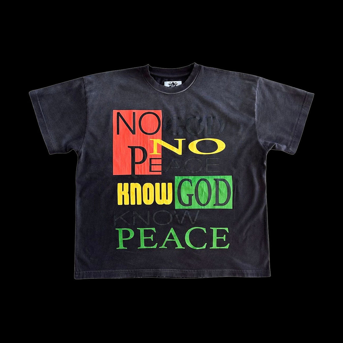 Barriers No God No Peace Boxy T-Shirt (Mink-Multi Color)