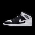 Air Jordan 1 Mid (GS)(Black/White-Black)