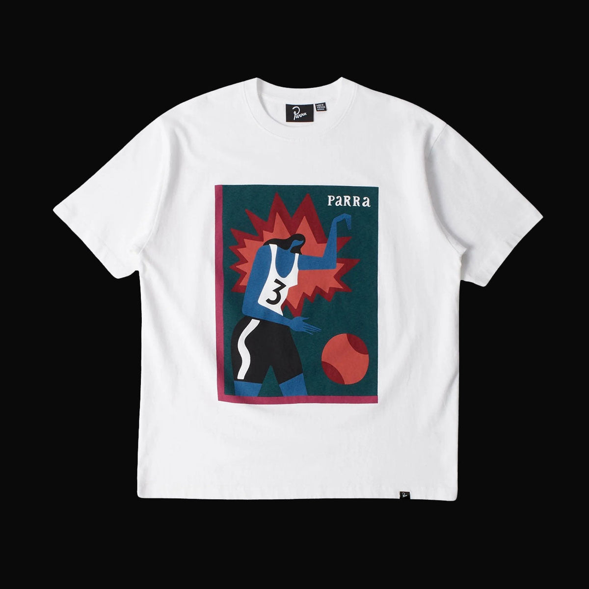 By Parra Basketball T-Shirt (White/Multi Color)