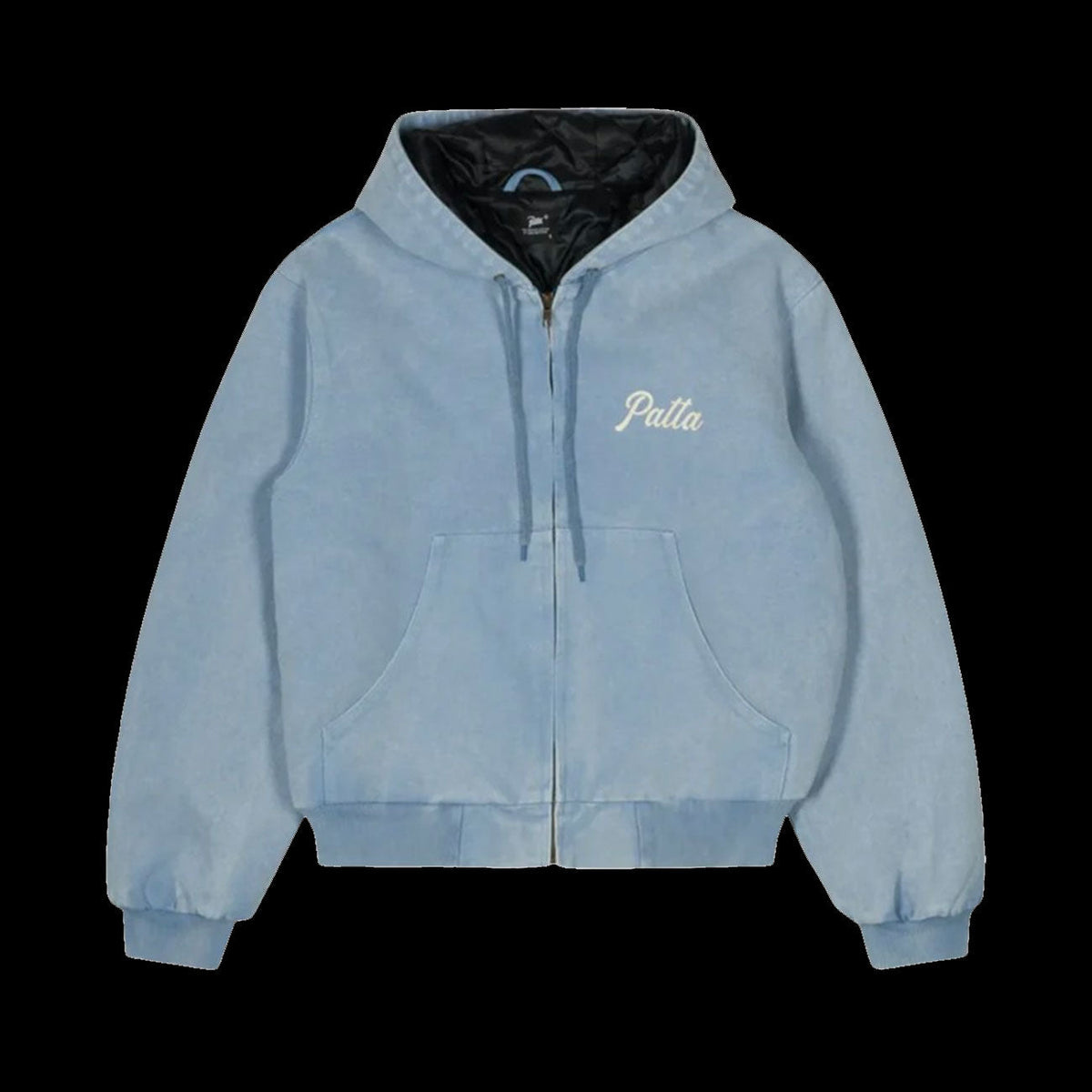 Patta Canvas Hooded Bomber Jacket (Light Blue Denim)