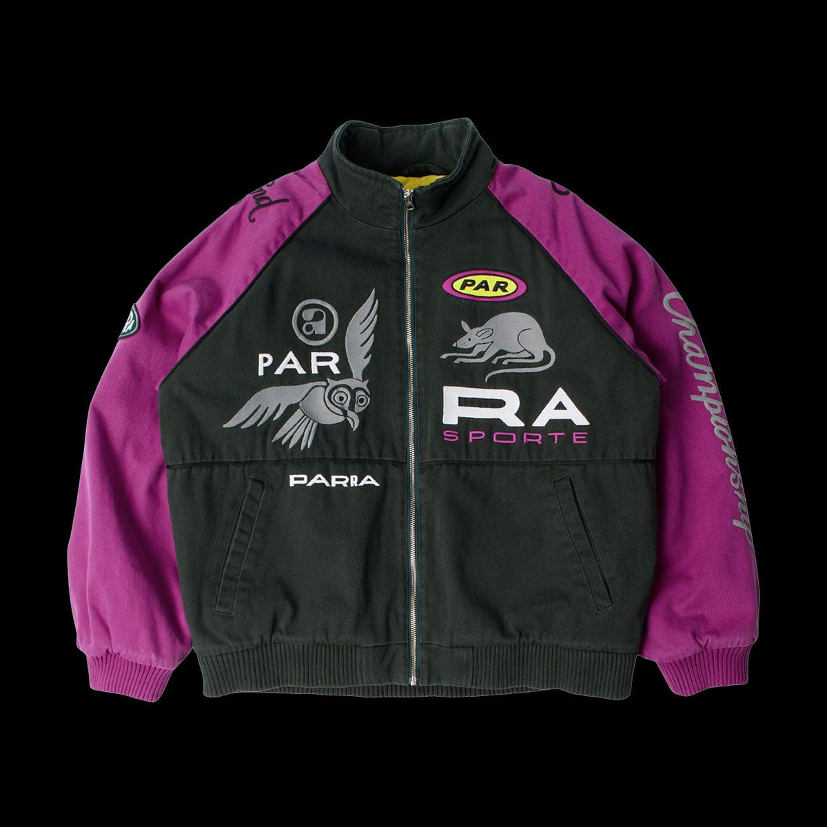 By Parra Owl Meets Rat Racing Jacket (Purple Pink)