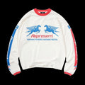 Represent Mesh Pegasus Long Sleeve T-Shirt (White)