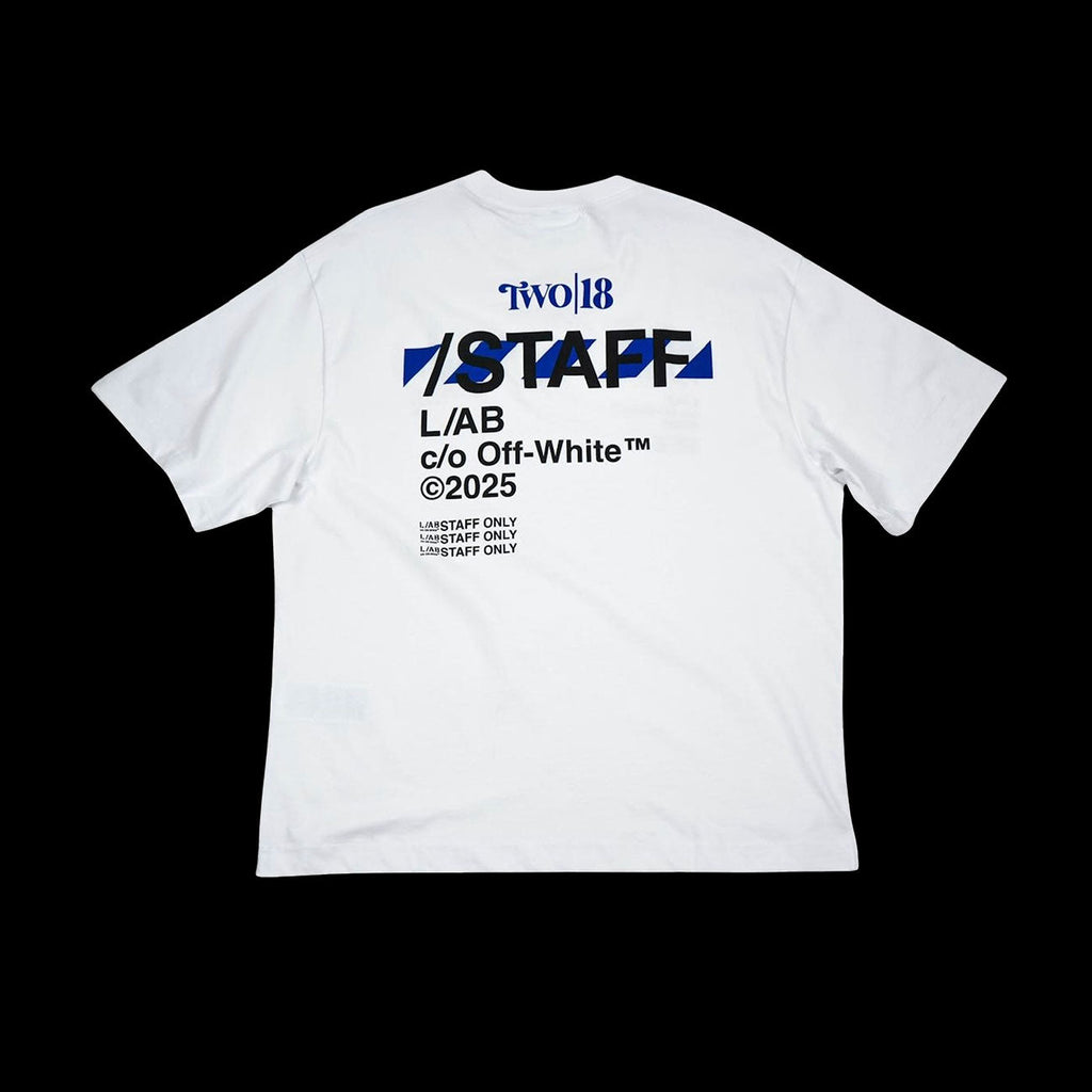 L/AB C/o Off White Two18 Staff T-Shirt (White/Blue)