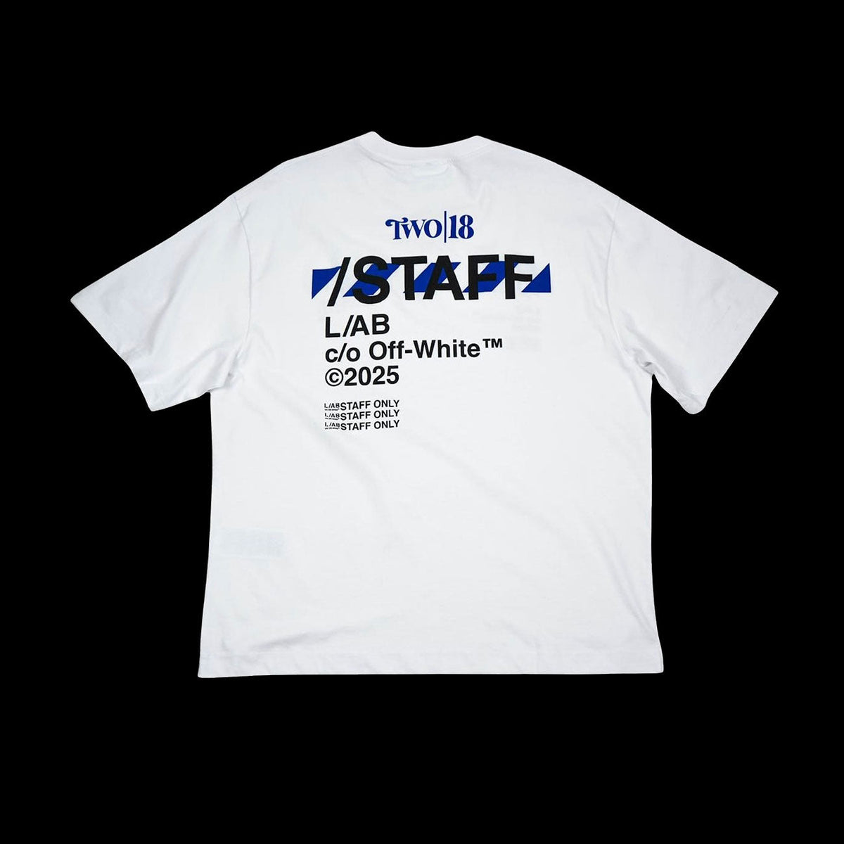 L/AB C/o Off White Two18 Staff T-Shirt (White/Blue)