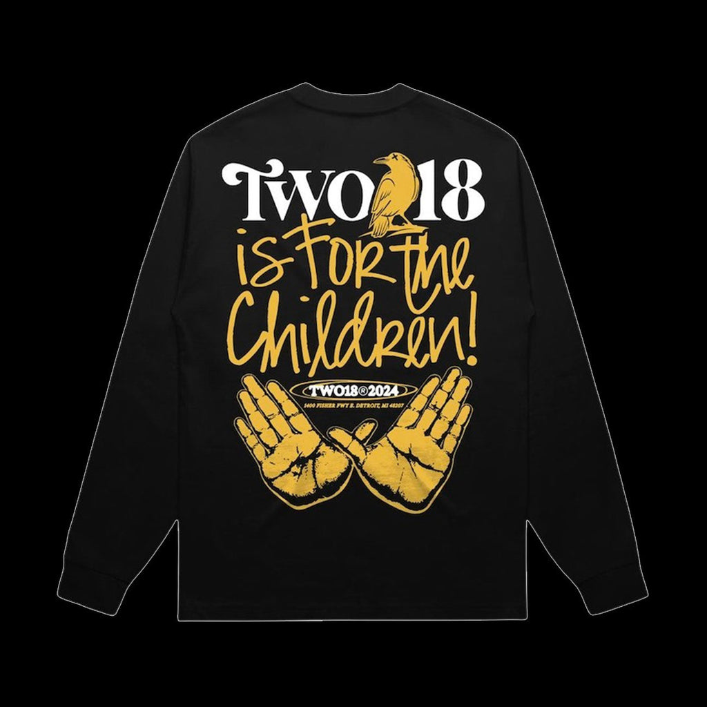 Two18 Is For The Children Longsleeve T-Shirt (Black)