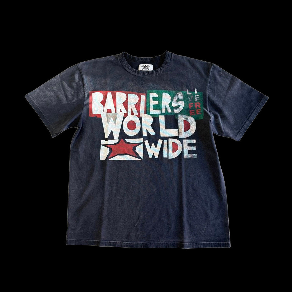 Barriers Worldwide Ringer T-Shirt (Vintage Black)